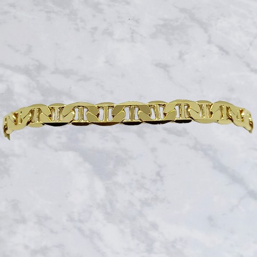 Pulsera de escalera en chapa de oro 22k