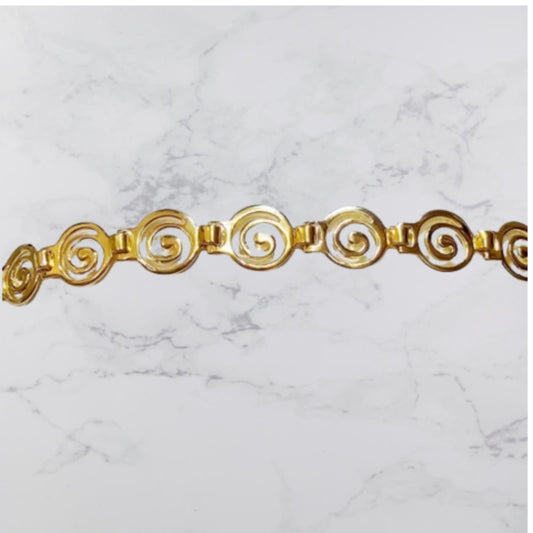 Pulsera grecas en Chapa de Oro de 22k