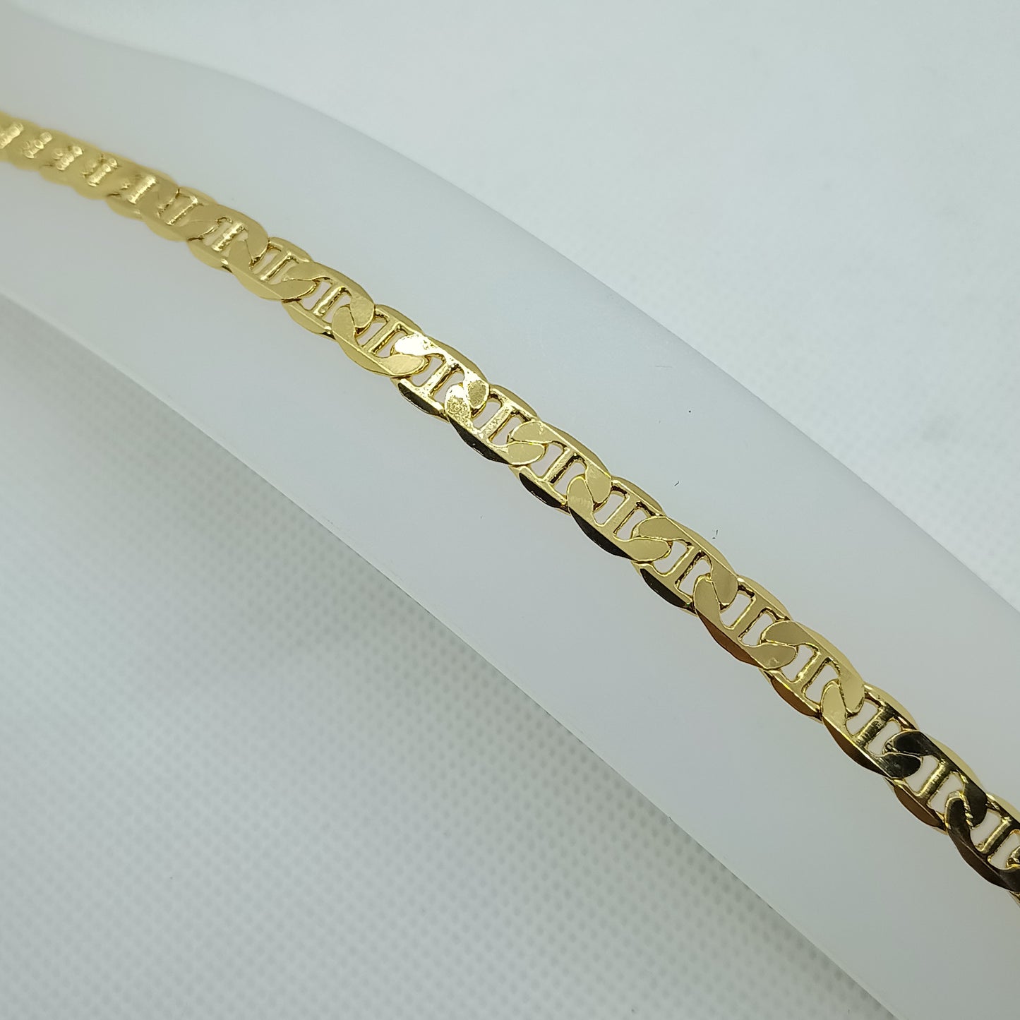 Pulsera de escalera en chapa de oro 22k